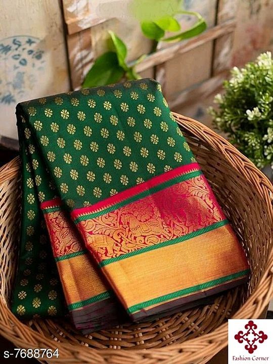 Catalog Name:*Aagam Voguish Sarees*
Saree Fabric: Kanjeevaram Silk
Blouse: Separate Blouse Piece
Blo uploaded by business on 10/31/2020
