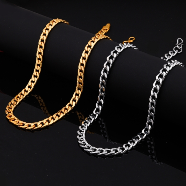 Latest and trendy men gold and sliver platted chain uploaded by business on 6/7/2022