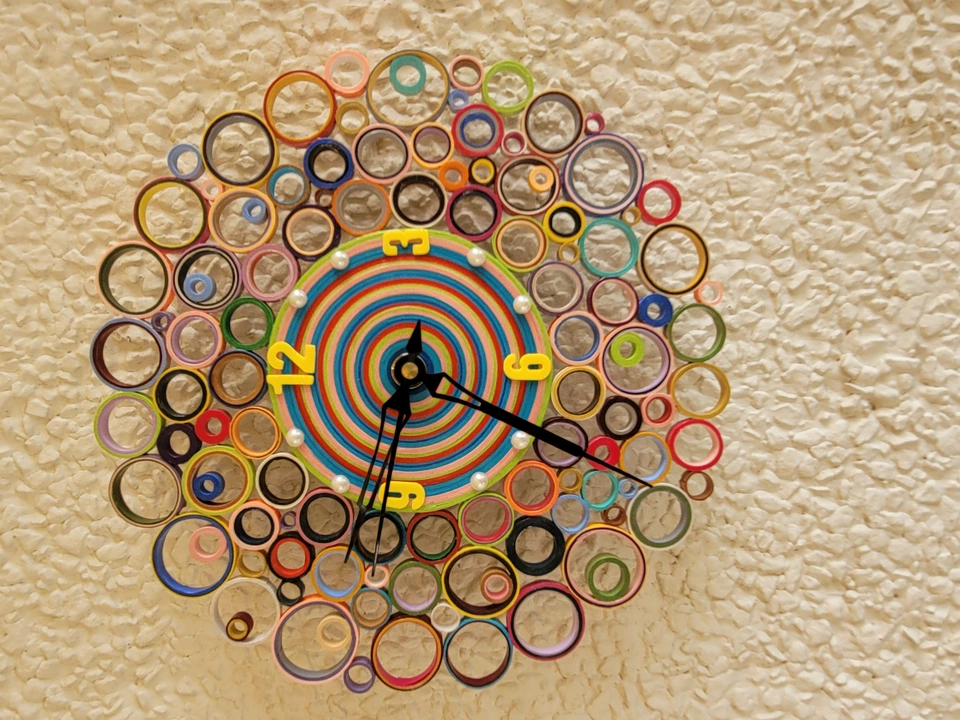 Paper quilled wall clock uploaded by Ash Creations on 6/7/2022