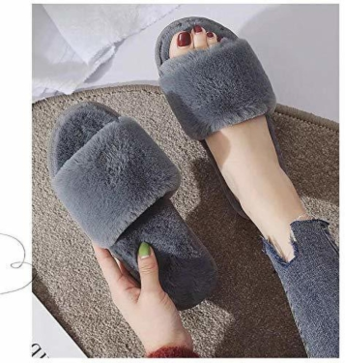 Fluffy cute flip flops 😍 uploaded by Avni's store on 6/7/2022