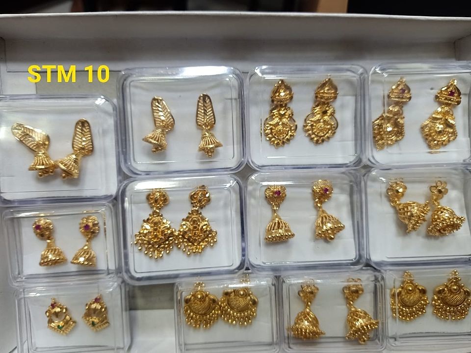 Beautiful 1 Gm Gold Earrings || Stone Earring Designs || Screw Back Designs  || The Fashion Z… | Gold earrings designs, Gold earrings for kids, Gold  jewelry earrings