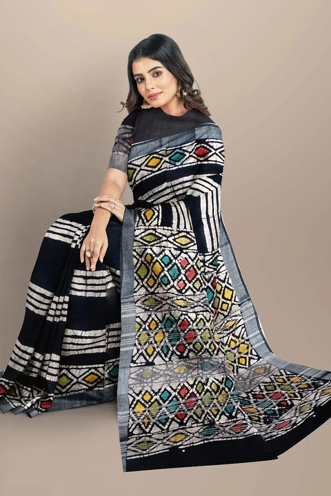Post image *Full new collection linen saree*
Exclusive handblock printed linen cotton sarees with blouse piece.Size/details. 5.5meter saree1meter bp
