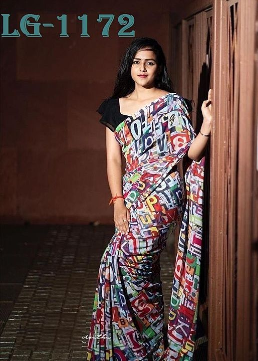 Georgette saree uploaded by business on 10/31/2020