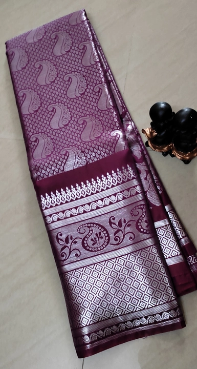 Post image Gold zari and silver zari low budget silk saree 🌹🌹