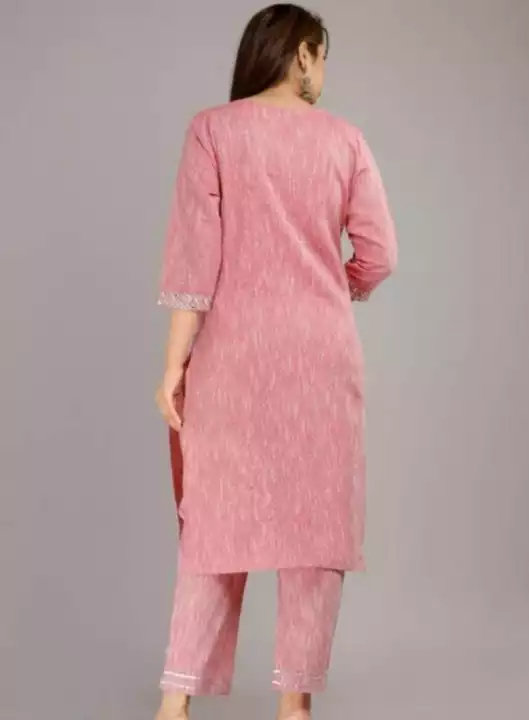 Pink yoke designed kurti with pant  uploaded by Navniti on 6/7/2022