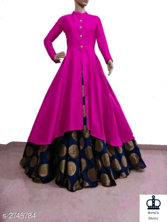 Women silk kurta set with skirt uploaded by Avni's store on 6/8/2022