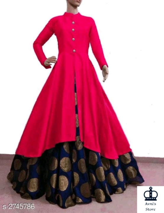 Women silk kurta set with skirt uploaded by Avni's store on 6/8/2022
