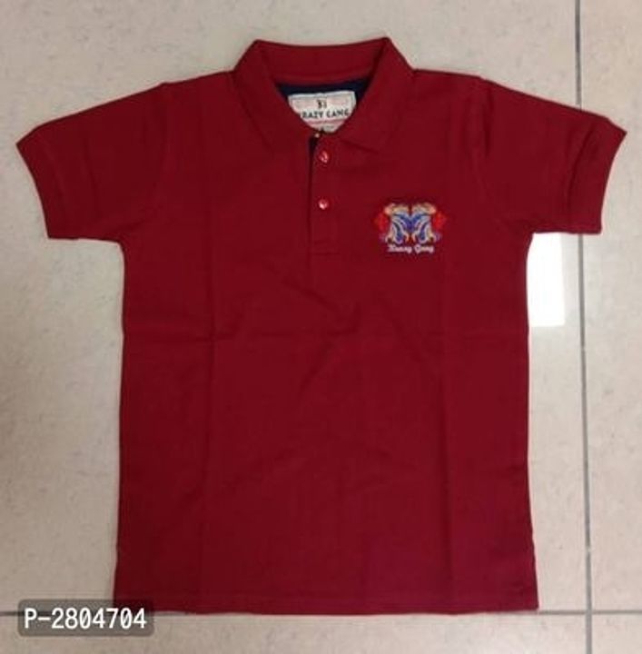 Cotton Solid Polo T shirts For Boys uploaded by My Shop Prime on 6/18/2020