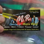 Business logo of MR Mens Wear