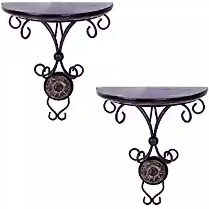 Set of 2 Beautiful Wood & Wrought Iron Fancy Wall Bracket, Brown uploaded by business on 10/31/2020