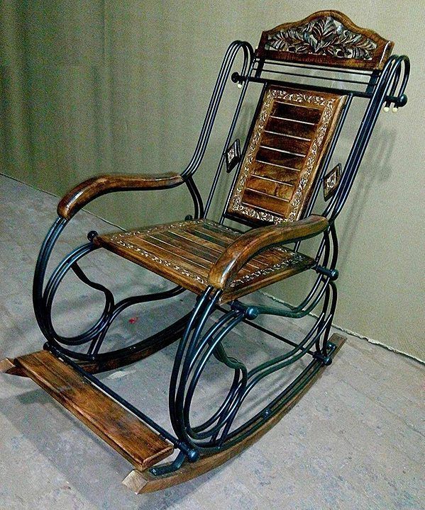 Antique Wood & Wrought Iron Rocking Chair for Garden || Relax Chair for Grandpa || Black ||

 uploaded by business on 10/31/2020