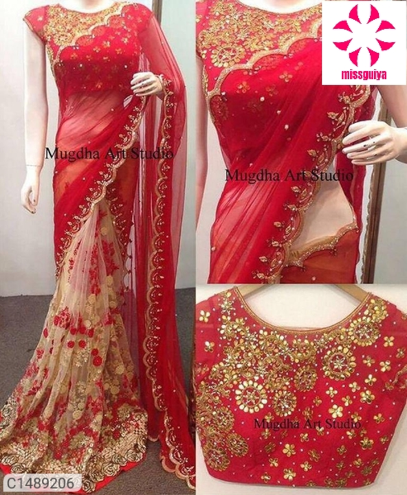 Net saree uploaded by K~A clothing store on 6/9/2022