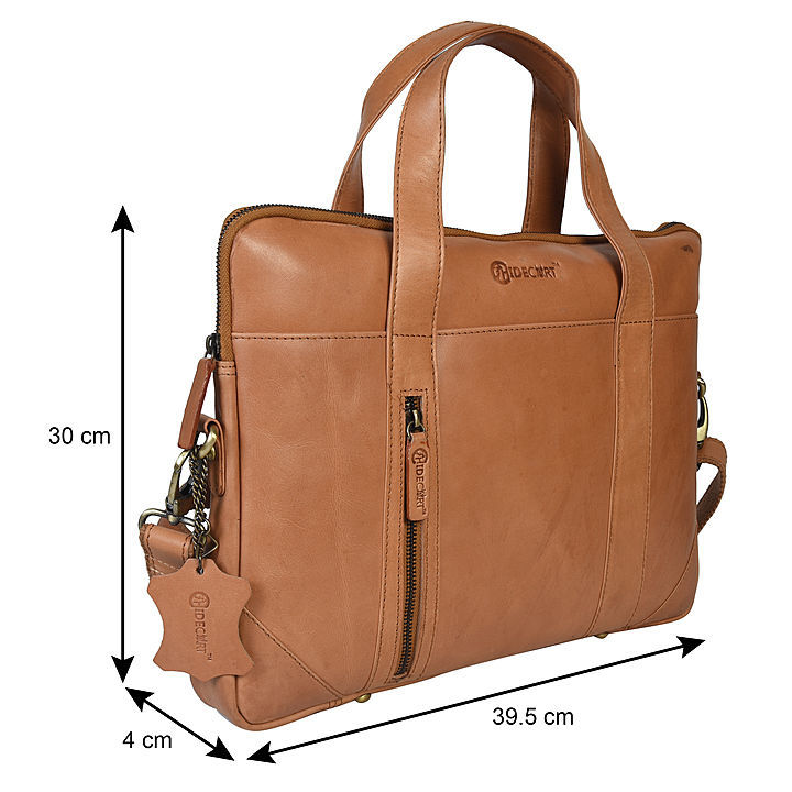 Hidecart Genuine Leather Tan 13 Lappy Bag uploaded by business on 6/18/2020
