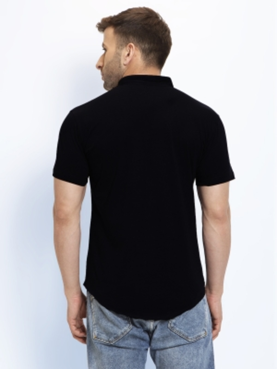 GESPO Men Solid Casual Black Shirt uploaded by business on 6/9/2022