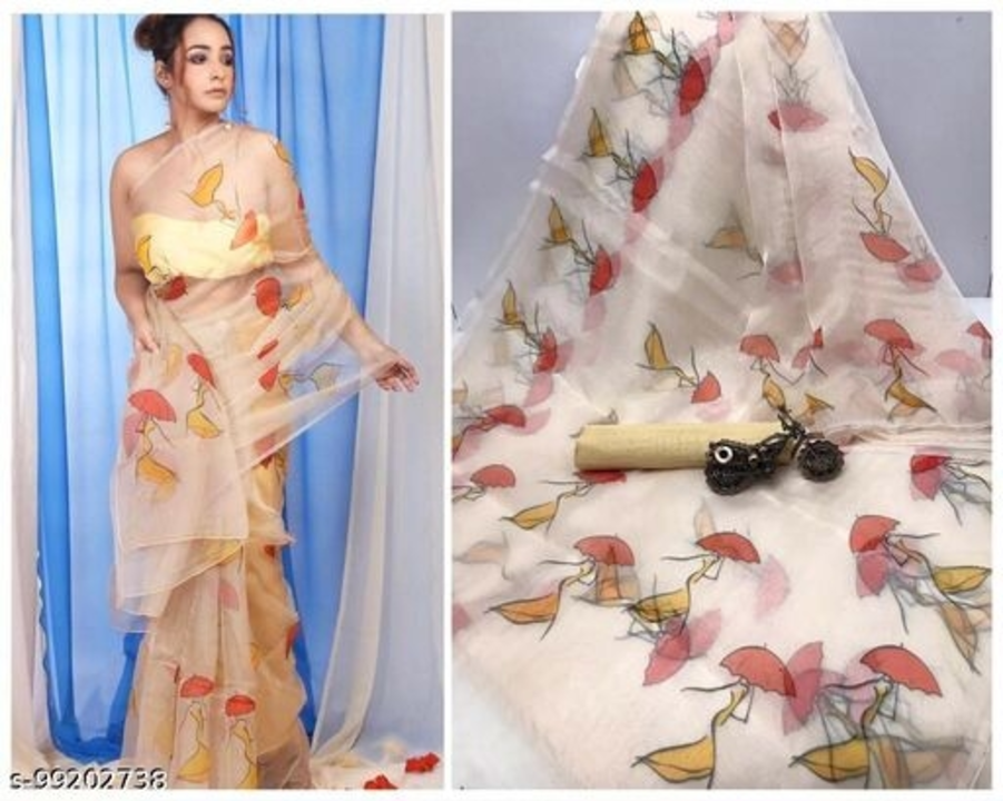 Elegant Organza Saree Collection In Beautiful Colour & Patterns uploaded by business on 6/9/2022
