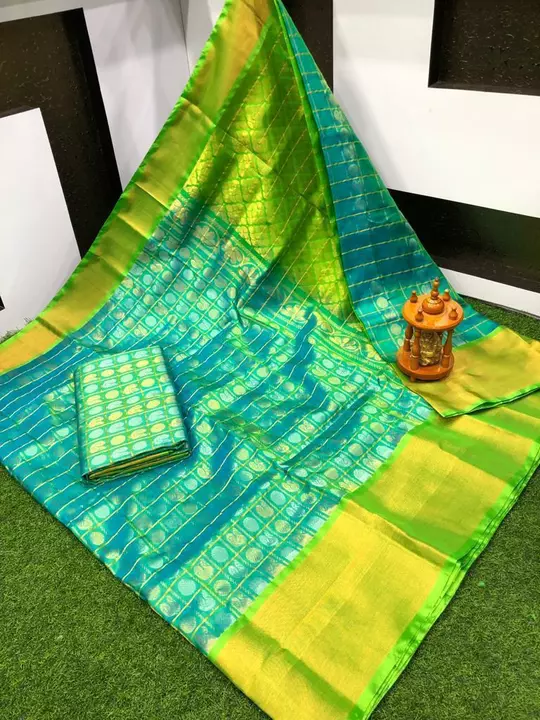 Uppada mothi checks butta sarees uploaded by SR Uppada Handlooms on 6/9/2022