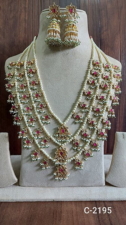 European Standards Ahmedabadi Jadau Kundan mala With Swarovski Pearls uploaded by business on 11/1/2020