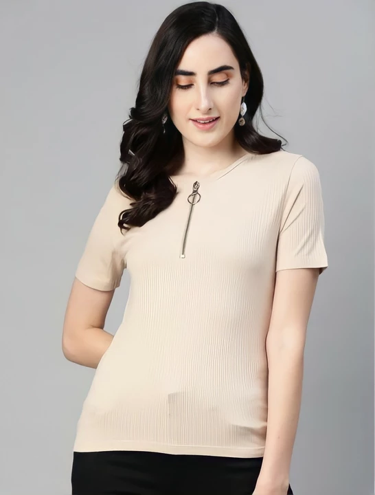 Women beige colour chain top uploaded by business on 6/9/2022