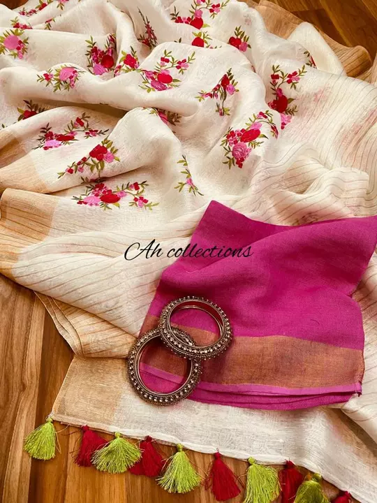 Post image LINEN KOTA SILK FELCHAR EMBROIDERY SAREE