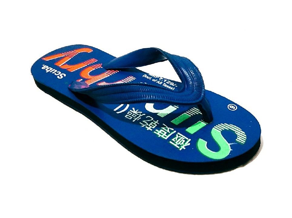 Paironvee Mens rubber hawaii slippers blue colour  uploaded by business on 11/1/2020