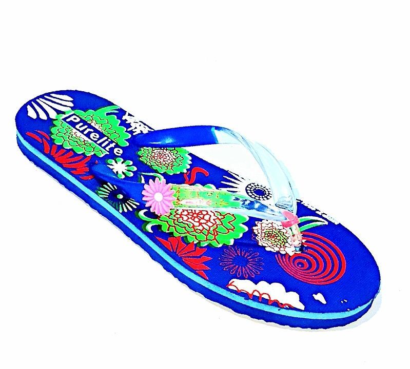 Paironvee women's rubber hawaii slippers blue colour uploaded by business on 11/1/2020