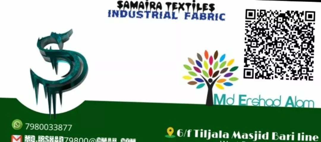 Visiting card store images of Samaira Fabrics