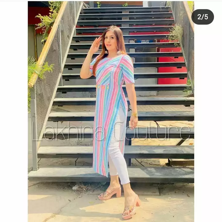 Post image *Quality always superb*
*Fabric Reyon*
*BEAUTIFUL long Kurti length  47 with pant*

*Size= M38 L40 XL42   XXL44*
*PRICE 650+$ only* 

*Ready to dispatch keep posting*👗👗👗👗👗👗👗👗👗👗👗Qu