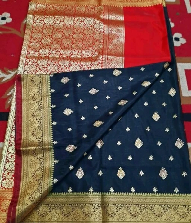Banarsi satin embroidered silk saree  uploaded by Wellcome saree udyog on 6/12/2022