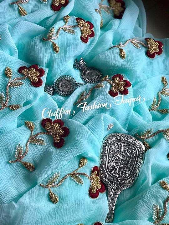 Jaipur chiffon saree uploaded by Anirudha fashion club on 6/18/2020
