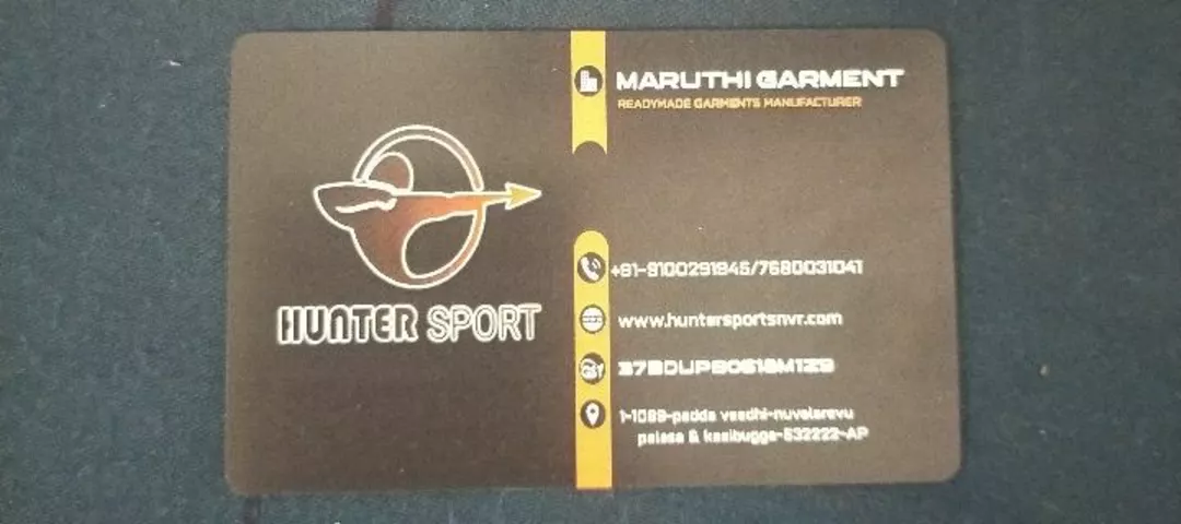 Visiting card store images of huntersport