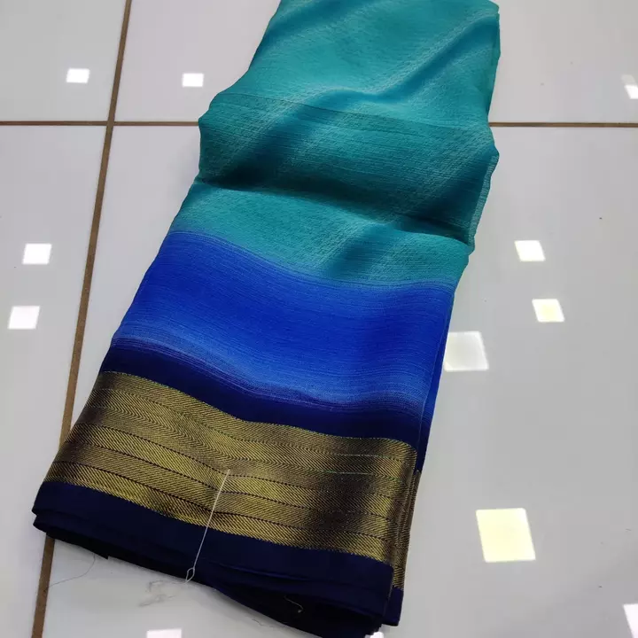 Post image Design - pacharangai s desing🪂
Fabric - Saree- chiffon wisborder saree 
singel pic avilabal, Blouse- Matching 
+ Ship Extra
Stock - 400 pcs Ready