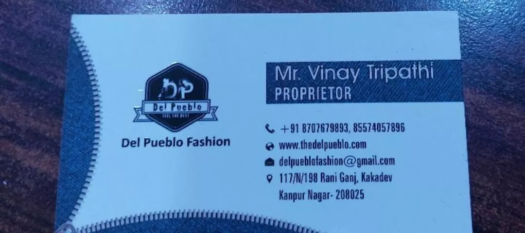 Visiting card store images of Del Pueblo fashion