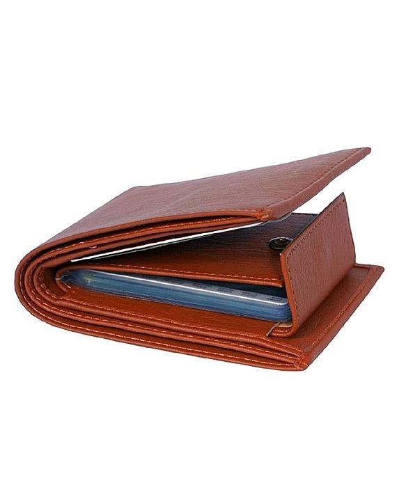 Men brown artificial leather wallet 9 card slot uploaded by business on 11/1/2020