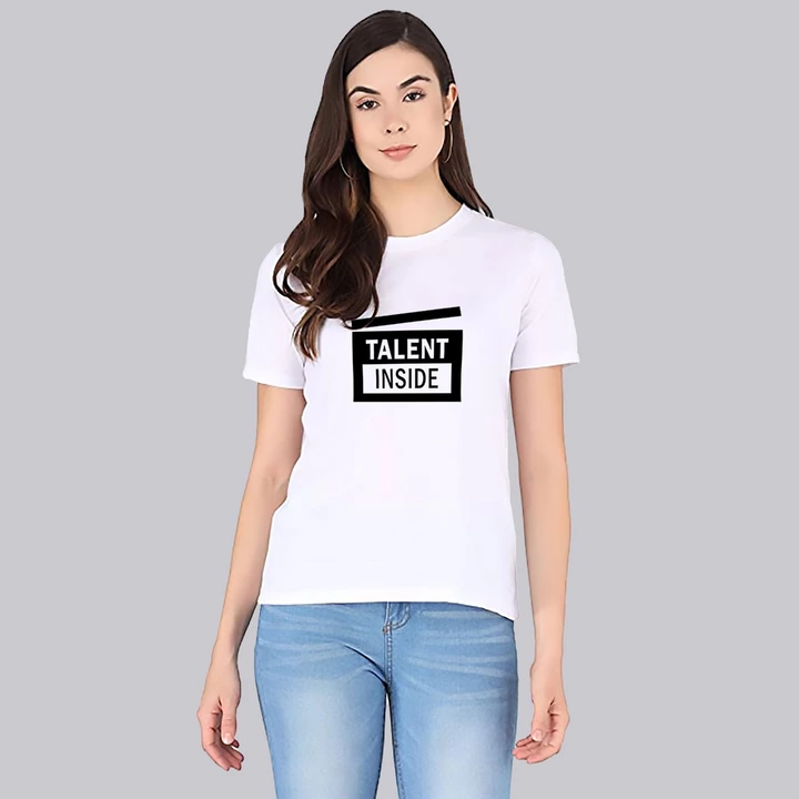 Stylish printed tshirt for girls uploaded by business on 6/12/2022