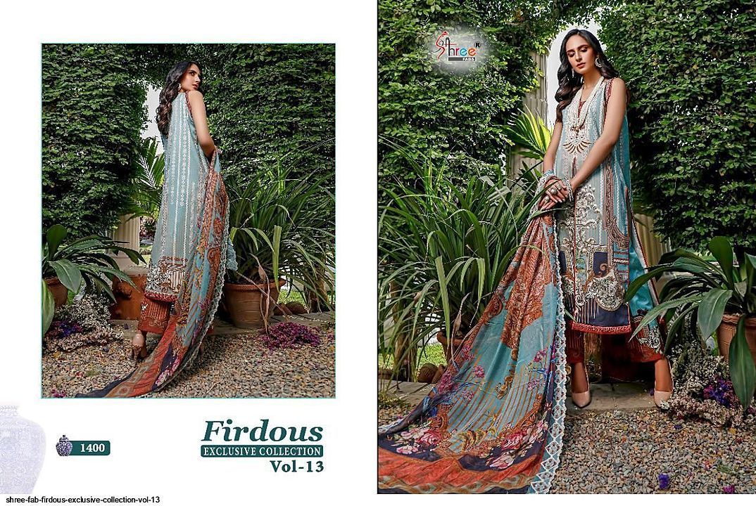 *READY TO SHIP*


*FIRDOUS EXCLUSIVES COLLECTION VOL 13*

TOP PURE COTTON PRINT WITH EXCLUSIVE EMBRO uploaded by business on 11/2/2020
