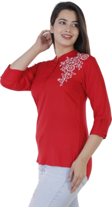 Post image Price only 399/-

Silkova Casual Regular Sleeve Embroidered Women Red Top
Color: Black, Blue, PINK, RED, YELLOW
Size: XS, S, M, L, XL
Henley, Regular Sleeves
Fabric: Rayon
Pattern: Embroidered
Type: Regular Top
Pack of 1
10 Days Return Policy, No questions asked.