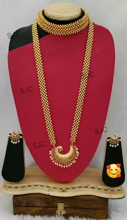 Tulshi long set with earing uploaded by Shivnaat shop on 6/13/2022