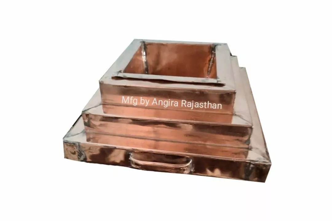 Hand crafted copper hawan kund uploaded by business on 6/13/2022