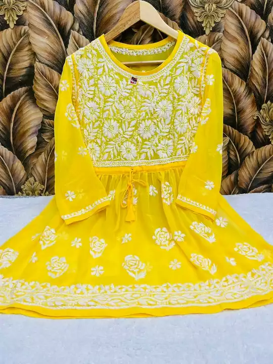 GULAB Short Gown uploaded by HUSN CHIKAN ART on 6/14/2022