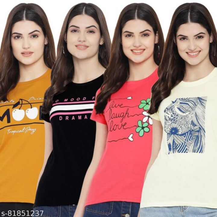 Trendy women T-shirts uploaded by business on 6/14/2022