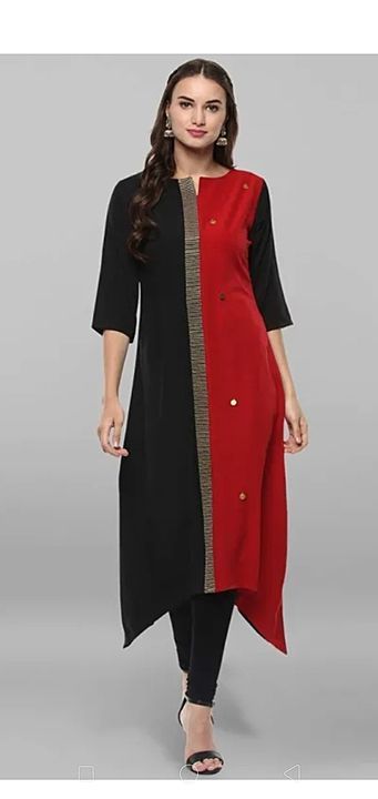 Red&black solid kurti uploaded by business on 11/2/2020
