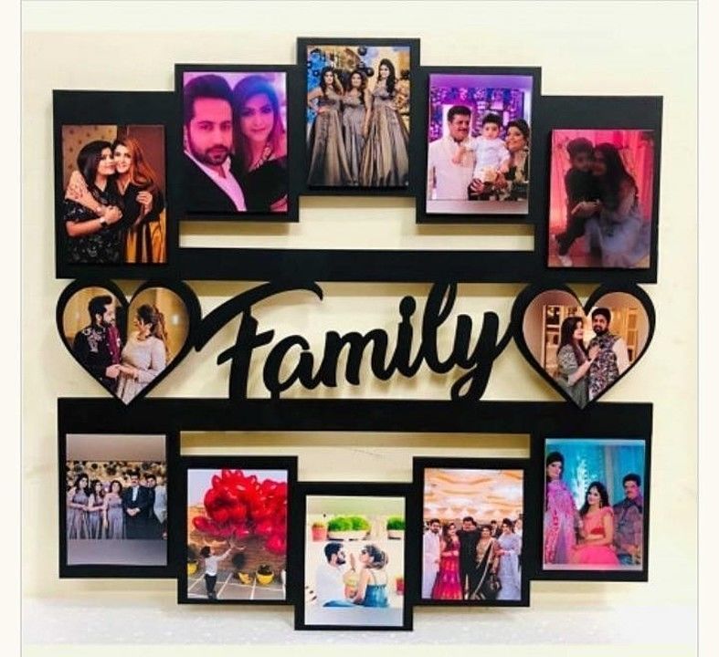 Family 10 photo collage wooden frame  uploaded by business on 11/2/2020