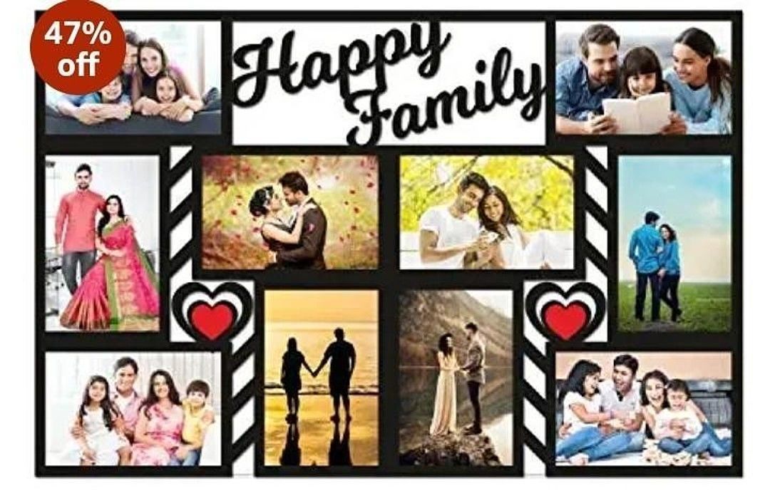 Happy family wooden collage photo frame uploaded by business on 11/2/2020
