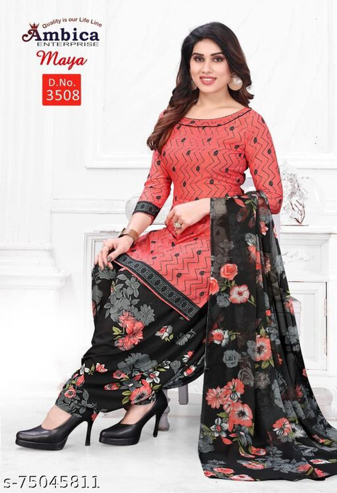 Jiya Attractive Synthetic Crepe Printed Suits & Dress Materials uploaded by business on 6/14/2022