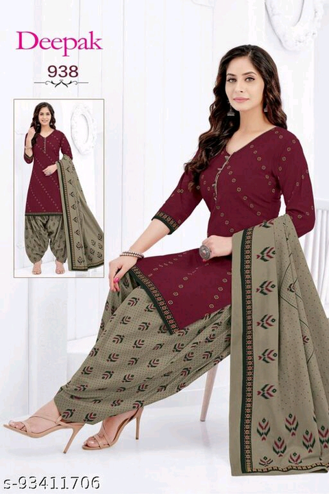  Deepak Pure Cotton Unstitched Dress Material (Salwar+Kameez+Dupatta uploaded by business on 6/14/2022