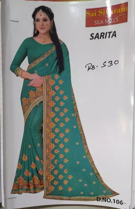 Fancy saree c vichitra silk wark jari uploaded by Sai siya Ram silk Mills on 6/14/2022