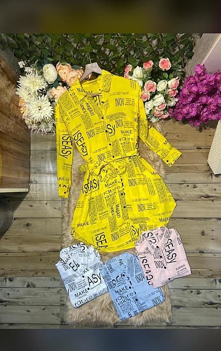 Printed shirt dress😍😍💕💕
Price - 549 free shipping 
Size till 36
Fabric- imported 

No less uploaded by business on 11/2/2020
