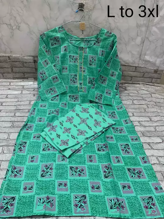 Post image *Premium Cotton kurti pant with Gota work* *Kurti length 40-42**Pant length 36-38*
*Size - Mantion on picture*
 *Kurti with pent_*
 *Best price 549*  *Free ship* 
 *Ready to dispatch*  👍👍👍