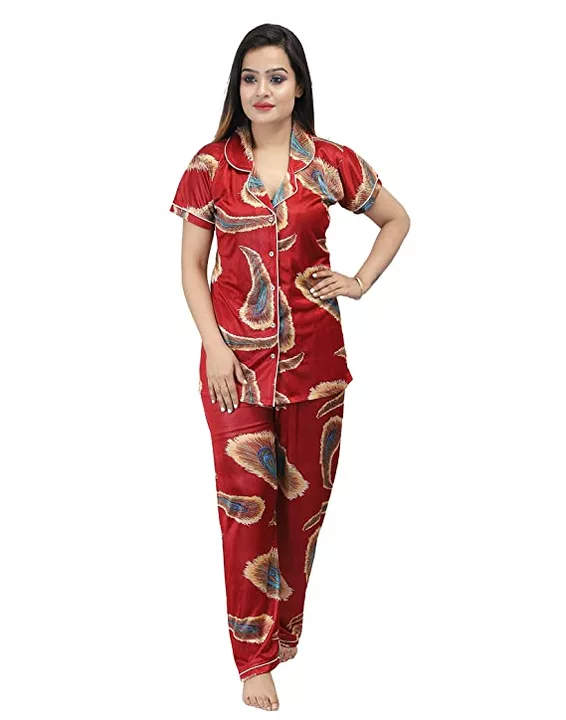 Product image with price: Rs. 299, ID: women-s-printed-night-suit-f616fcaf