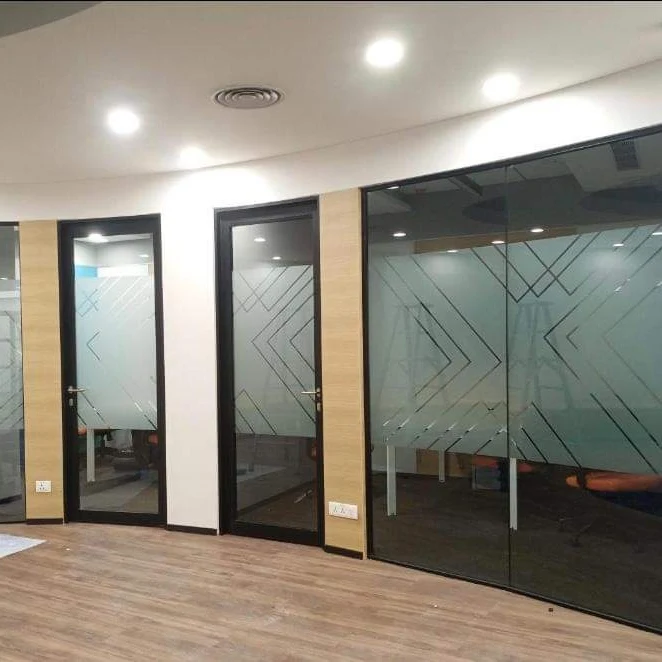 Post image Office Glass Partition 😎This brings Elegance and luxury in all kinds of surroundings while soundproofing properties allows to work peacefully. ❤️#glasspartition #glasspartitions #glasspartitionsystems #interiordesign #gurgaoninteriordesigner #partitionsystems